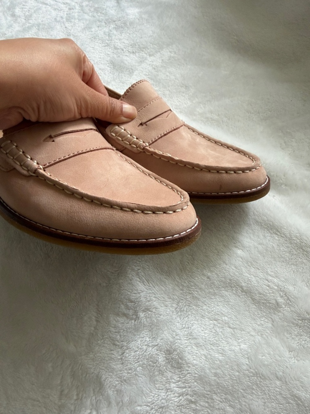 Sperry Seaport Top-sider Women's Blush Leather Penny Loafer - Picture 8 of 9